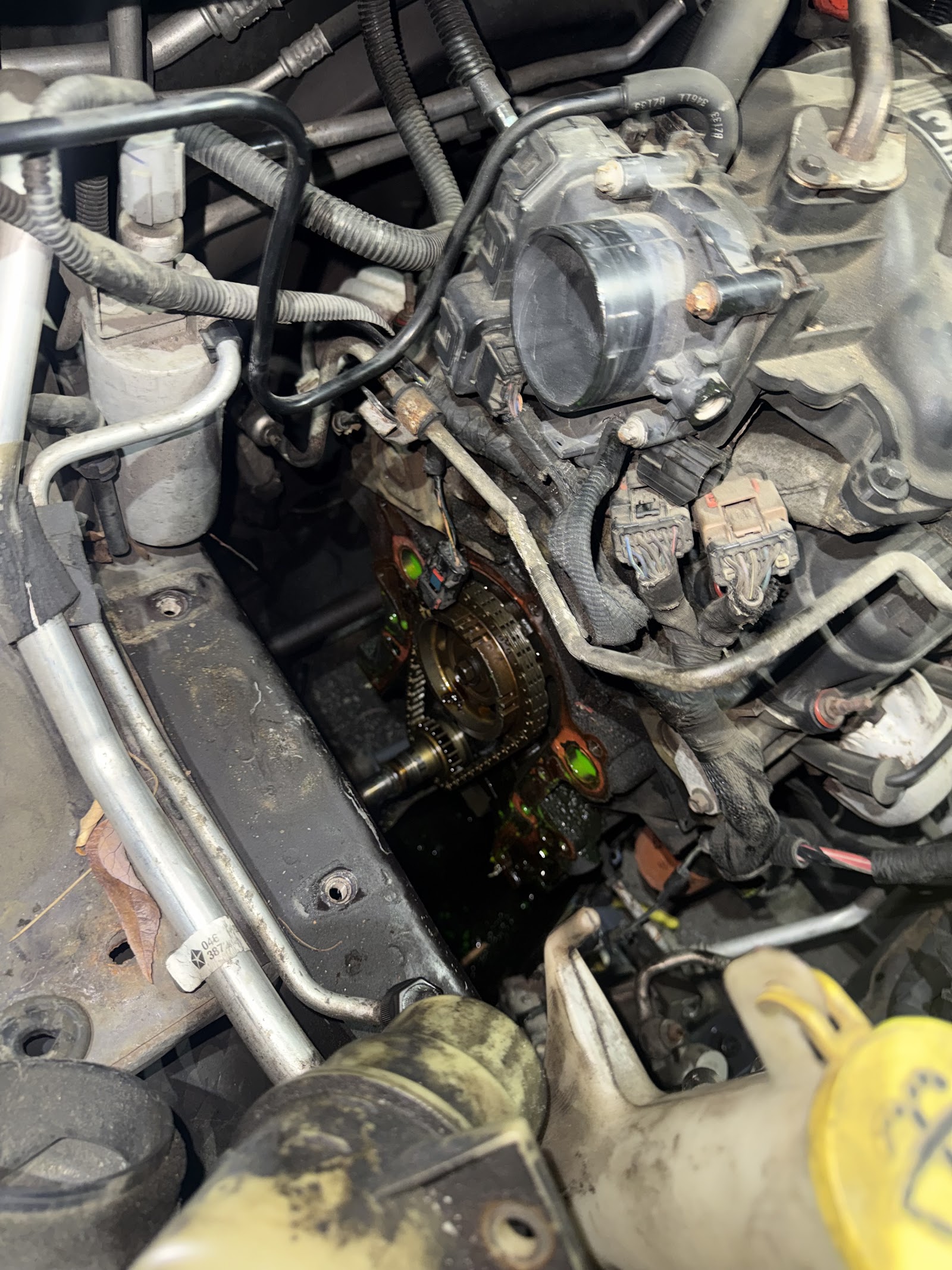 Mobile repair work in progress on a customer vehicle